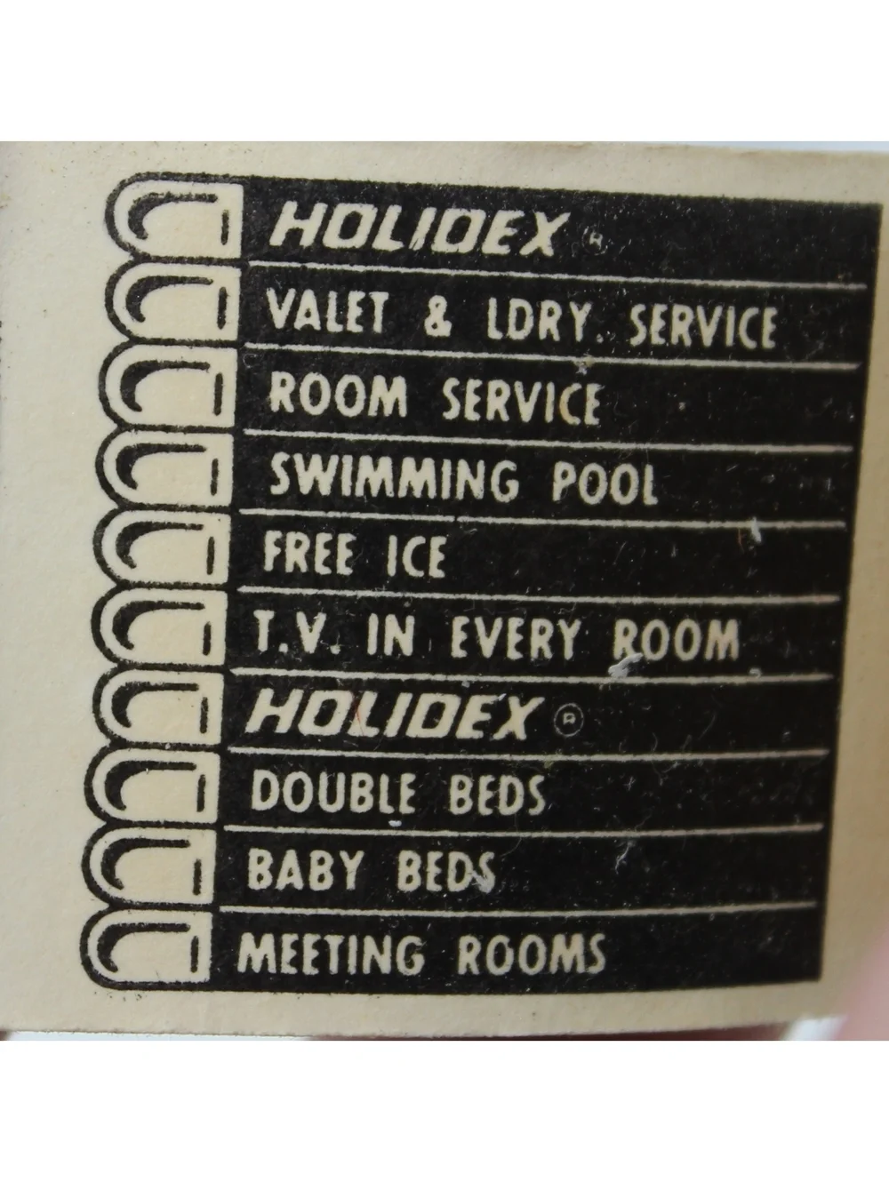 Vintage 1960s Holiday Inn Holidex Matchbook Hot Springs Lake Hamilton Arkansas